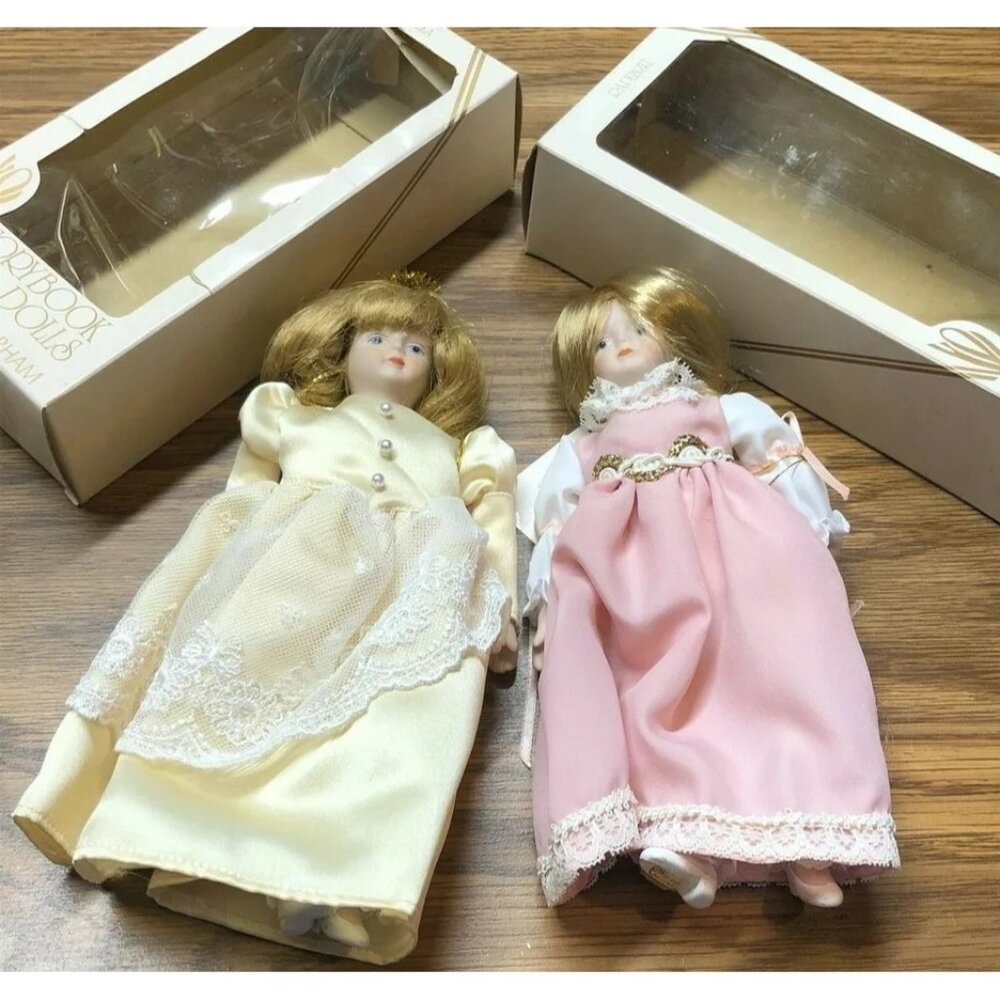 Gorham Storybook Dolls Rapunzel Cinderella Lot 2 Princess